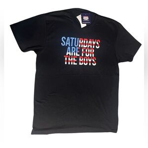 Licensed Barstool Sports Saturdays Are For The Boys T-Shirt Black L NWT